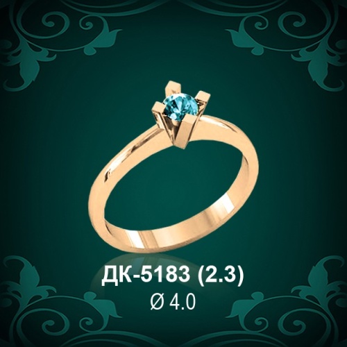 Кольцо "Одинарка" ДК-5183 восковка