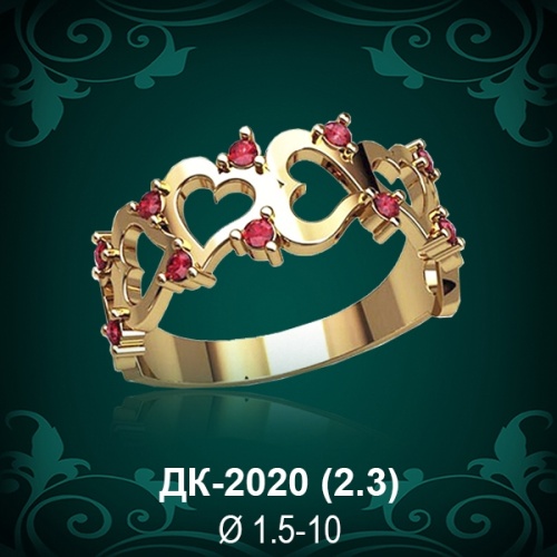 Кольцо "Сердце" ДК-2020 восковка Кольцо "Сердце" ДК-2020 восковка