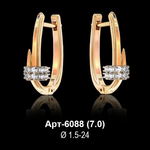 Серьги "Гвоздь" Арт-6088 восковка