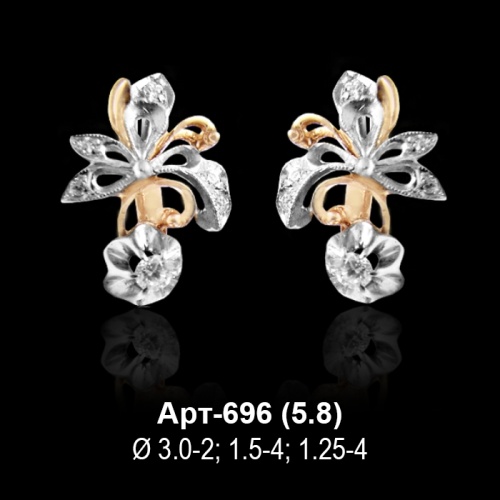 Серьги Арт-696 восковка