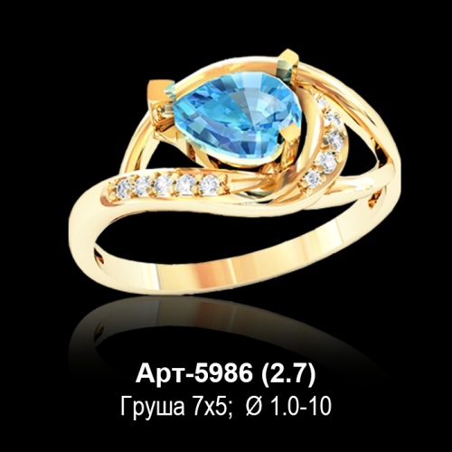 Кольцо Арт-5986 восковка