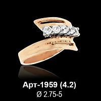 Кольцо Арт-1959 восковка