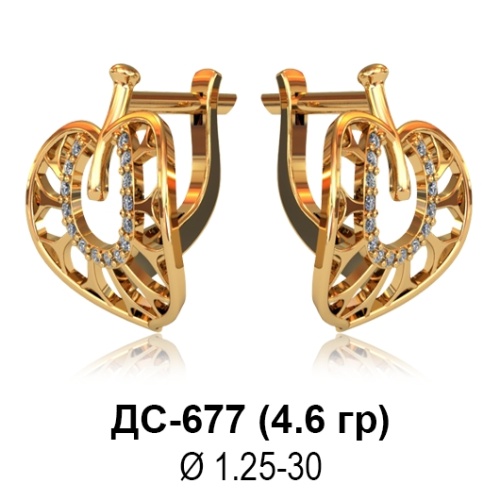 Серьги ДС-677 восковка