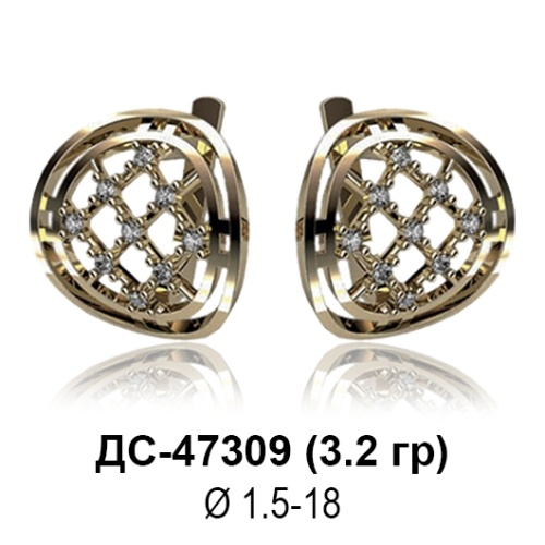 Серьги ДС-47309 восковка Серьги ДС-47309 восковка