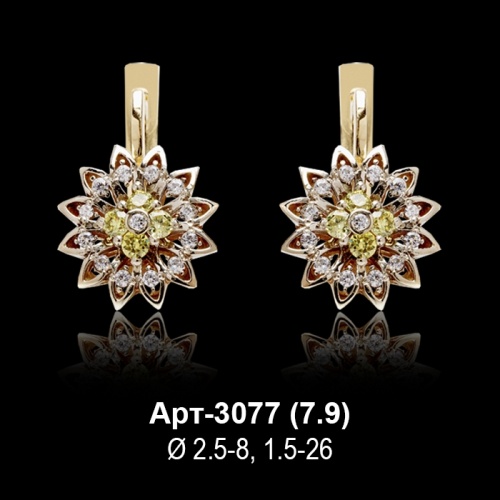 Серьги Арт-3077 восковка