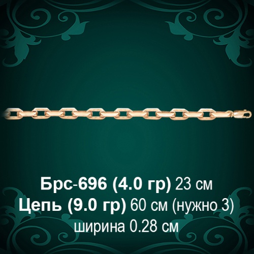 Браслет Женский "Якорный" Брс-696 восковка