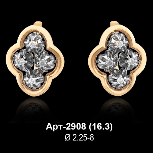 Серьги Арт-2908 восковка