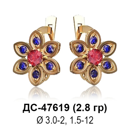 Серьги ДС-47619 восковка Серьги ДС-47619 восковка