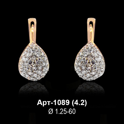 Серьги Арт-1089 восковка