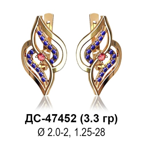 Серьги ДС-47452 восковка