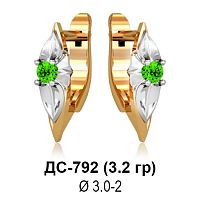 Серьги ДС-792 восковка