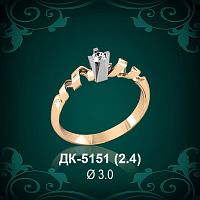 Кольцо "Одинарка" ДК-5151 восковка