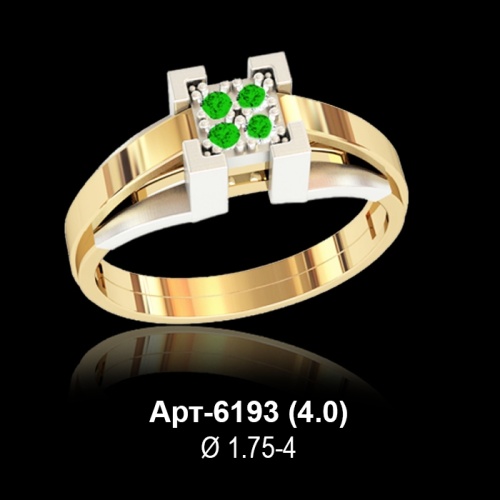Кольцо Арт-6193 восковка