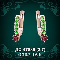 Серьги ДС-47889 восковка