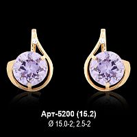 Серьги "С Крупным камнем" Арт-5200 восковка