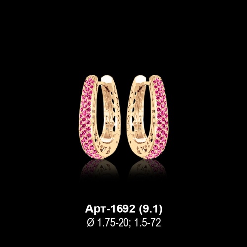 Серьги Арт-1692 восковка Серьги Арт-1692 восковка