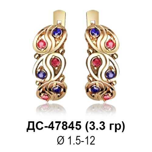 Серьги ДС-47845 восковка
