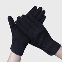 FIXTOM 51390 Перчатки Х\Б чёрные плотные "Средние"