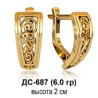 Серьги ДС-687 восковка
