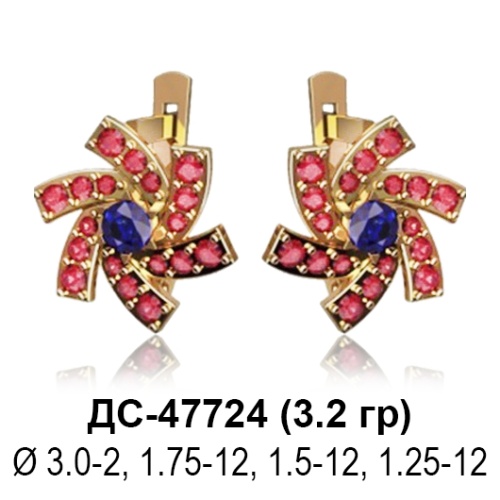 Серьги ДС-47724 восковка Серьги ДС-47724 восковка