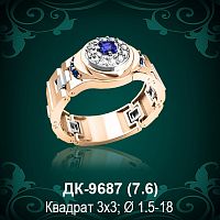 Мужской перстень "Часовой" ДК-9687 восковка