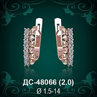 Серьги "Сердце" ДС-48066 восковка