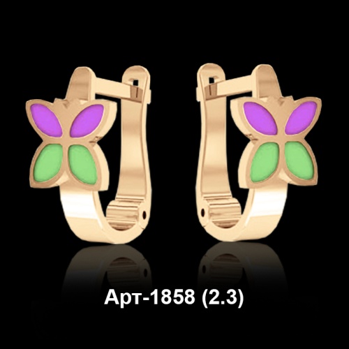 Серьги с эмалью Арт-1858 восковка