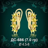 Серьги "Дорожка" ДС-686 восковка