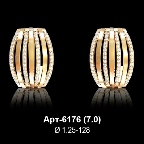 Серьги Арт-6176 восковка
