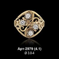 Кольцо Арт-2979 восковка