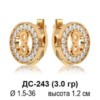 Серьги ДС-243 восковка