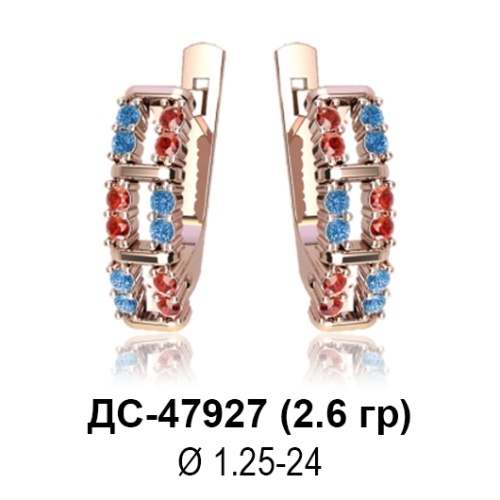 Серьги ДС-47927 восковка