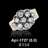 Кольцо Арт-1727 восковка