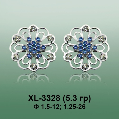 Серьги XL-3328 опока