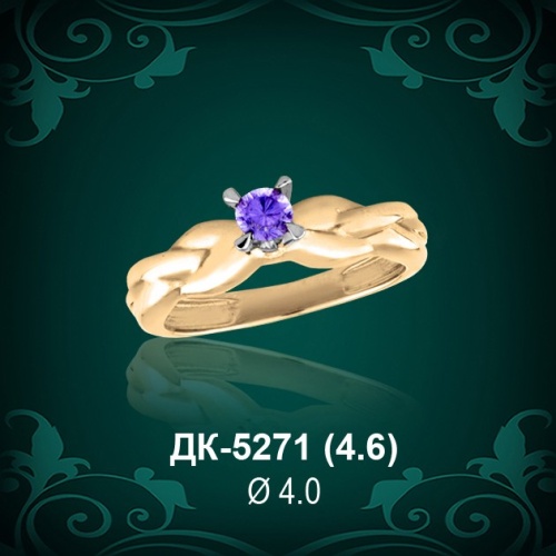 Кольцо "Одинарка" ДК-5271 восковка Кольцо "Одинарка" ДК-5271 восковка