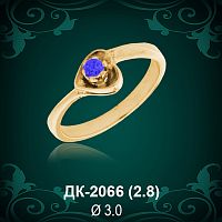 Кольцо "Сердце" ДК-2066 восковка