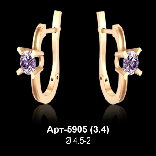 Серьги Арт-5905 восковка