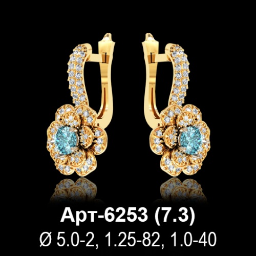 Серьги Арт-6253 восковка