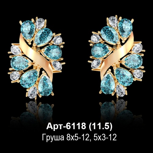 Серьги Арт-6118 восковка