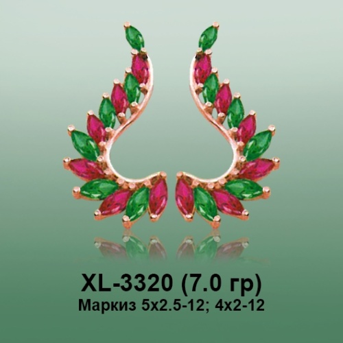 Серьги XL-3320 опока