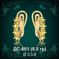 Серьги "Дорожка" ДС-651 восковка