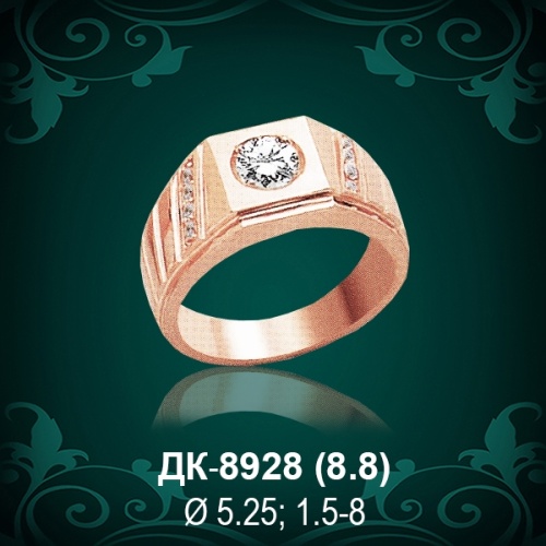 Мужской перстень ДК-8928 восковка