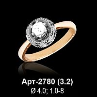 Кольцо Арт-2780 восковка