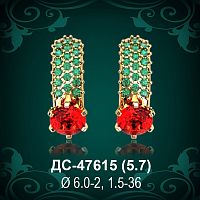 Серьги ДС-47615 восковка