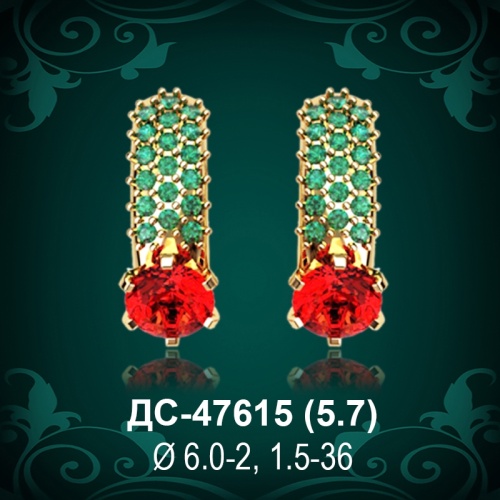 Серьги ДС-47615 восковка Серьги ДС-47615 восковка