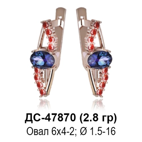 Серьги ДС-47870 восковка Серьги ДС-47870 восковка