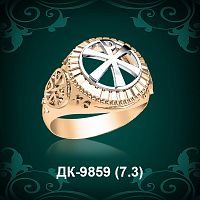 Мужской перстень "С Крестом" ДК-9859 восковка