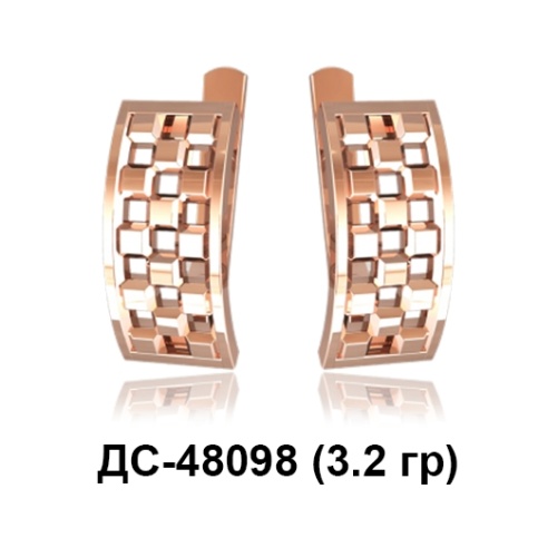 Серьги ДС-48098 восковка