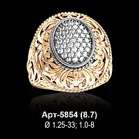 Кольцо Арт-5854 восковка