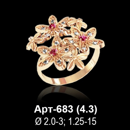 Кольцо Арт-683 восковка Кольцо Арт-683 восковка